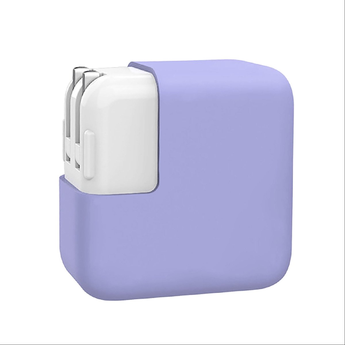 Allecto - Siliconen Hoes - Beschermhoes voor MacBook Charger - Ultradun en Stootvast - Paars - Krasbestendig - Geschikt voor MacBook 29/30/35W