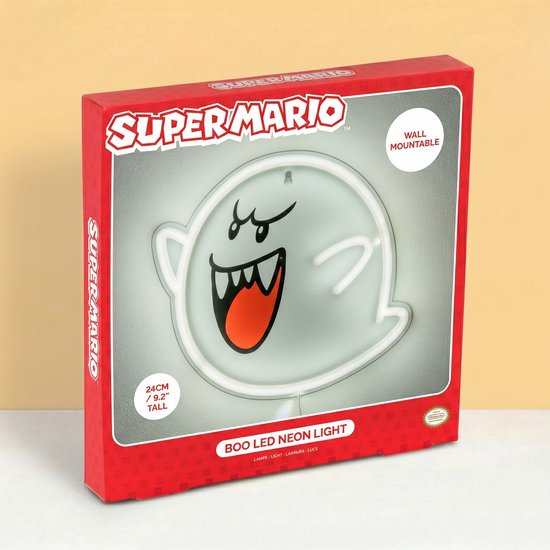 Super Mario Boo neon muurlamp van Paladone — afbeelding 3
