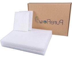 Filtermat Aquarium - Filter spons Vijverfilter - Waterzuivering Vijver - Wasbaar Duurzaam Materiaal - Maxi formaat - Grijs