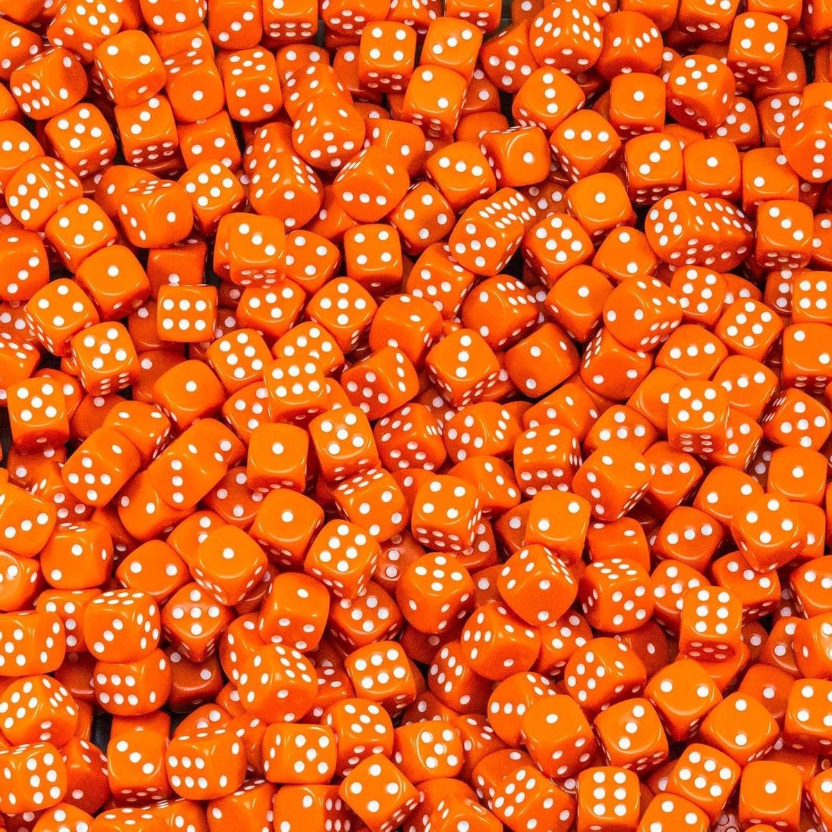 Dobbelstenen - Speeldobbelstenen Oogdobbelstenen - Spellen Avonden - Acrylblokjes Klassieke Stijl - 100 stuks - Oranje