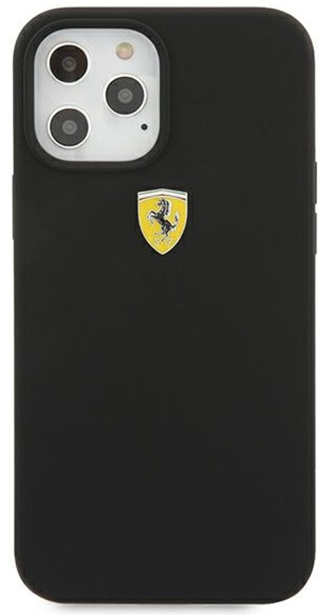 Ferrari - FESSIHCP12LBK - iPhone - 12 - Pro - Max - 6.7 - zwart/zwart - hardcase - On - Track - Siliconen van Merkloos — afbeelding 3