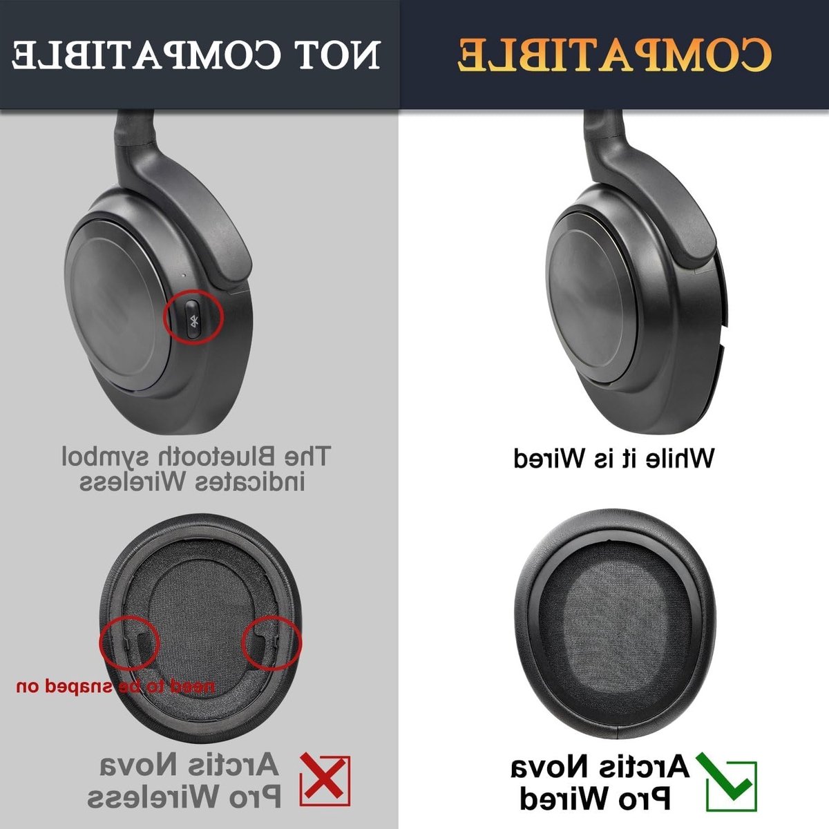Vervangende oorkussens voor Steelseries Arctis Nova Pro en andere modellen met gel en geluidsisolatie foam, comfortabele earpads voor optimale geluidskwaliteit