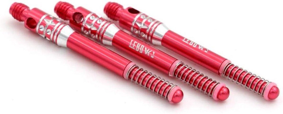 Dart Schachten Set - Telescopische shafts - Precisie Darts Spel - Ingebouwde Veer - 3 stuks - Rood