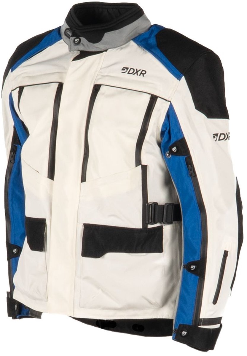 MOTOBLOUZ Motorvest CAIRO Mannen|4-seizoenen|Beige/Blauw/Zwart 6XL CE-gekeurd