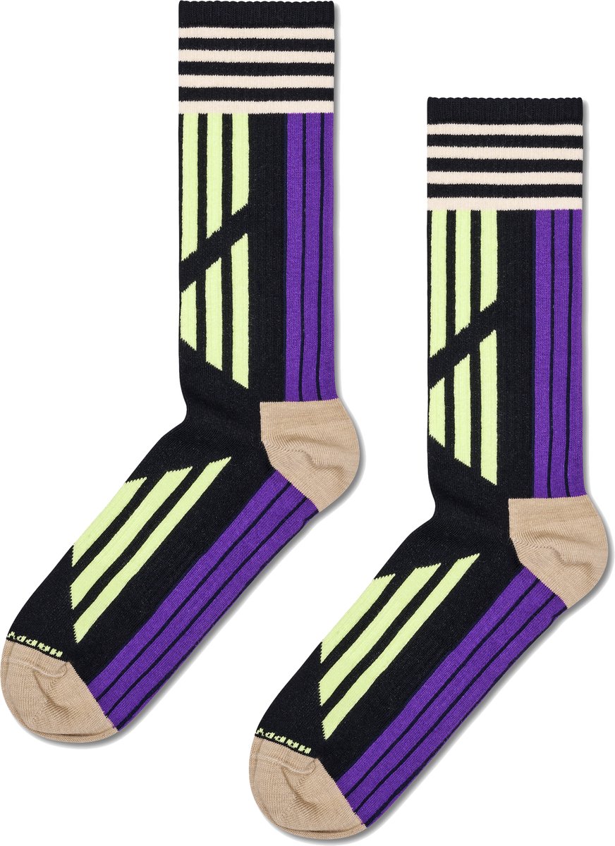 Happy Socks Runner Sneaker Sock - unisex sokken - zwart - Unisex - Maat: 36 - 40