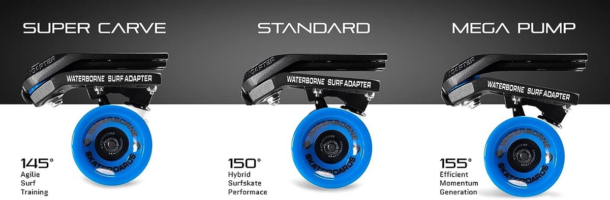 Waterborne FIN System Surfskate adapterset Zwart