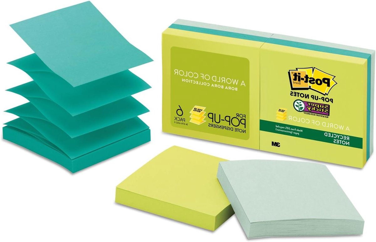 Notitieblaadjes - Zelfklevende Memo's - Notities Maken - Extra Sterke Kleefkracht - 76x76 mm - Tropisch Assortiment