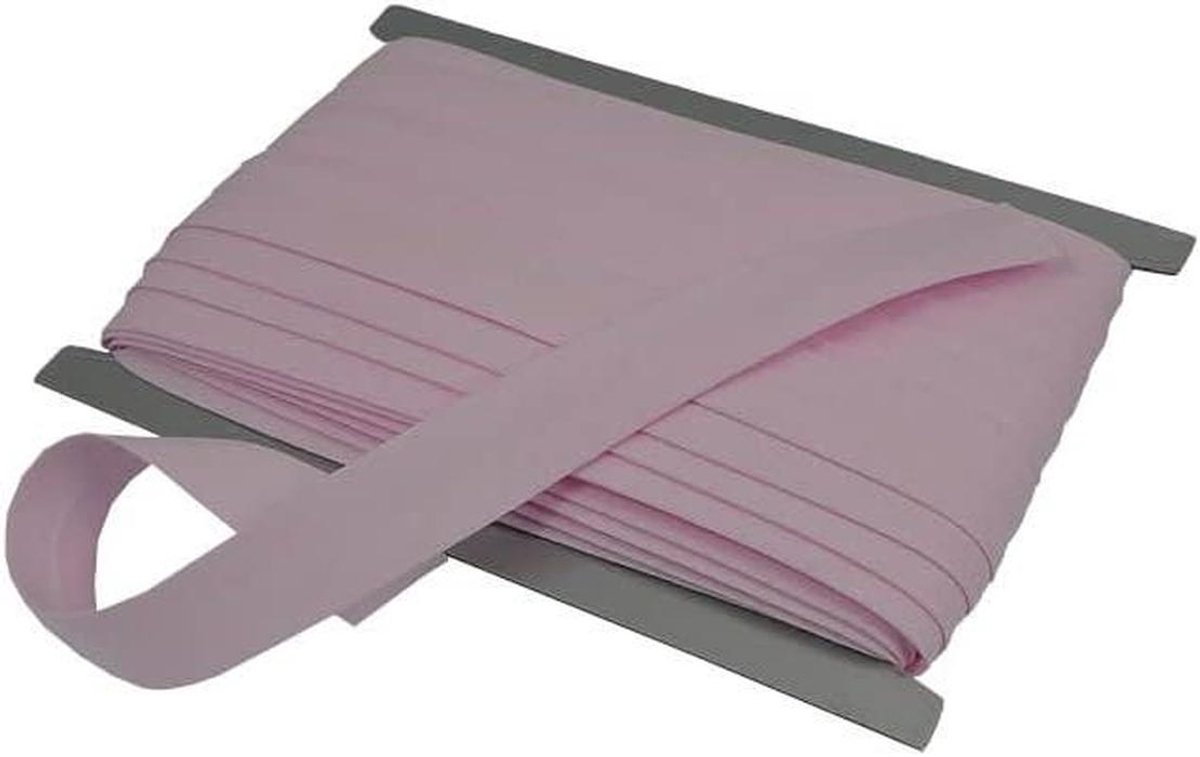 Katoenen Bias Tape - Biaisband Versteviging - Naden Afwerken - 100% Katoen - 10 meter 18mm - Lichtroze