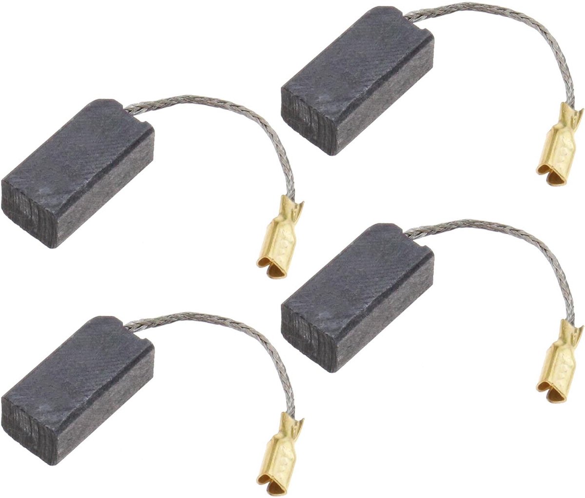 Allecto - Koolborstels - Vervangingsonderdelen - 2 paar - 16x8x6.3mm - Geschikt voor Flex GE5 GE5R GSE5R - Voor Grinder
