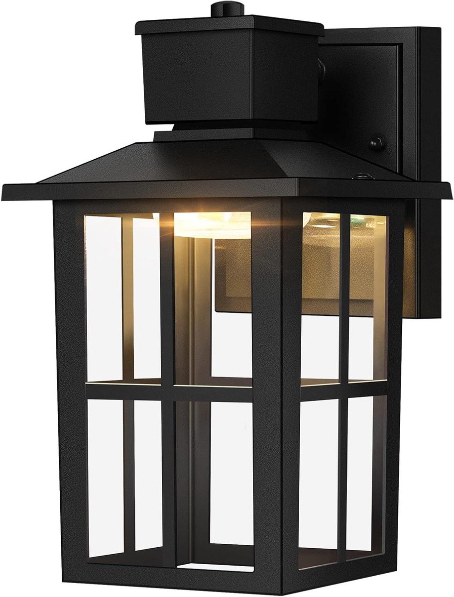 Buitenmuur Verlichting - Wandlamp Buiten - Terras Verlichten - Instelbare Kleurtemperatuur - 10 Watt - Zwart