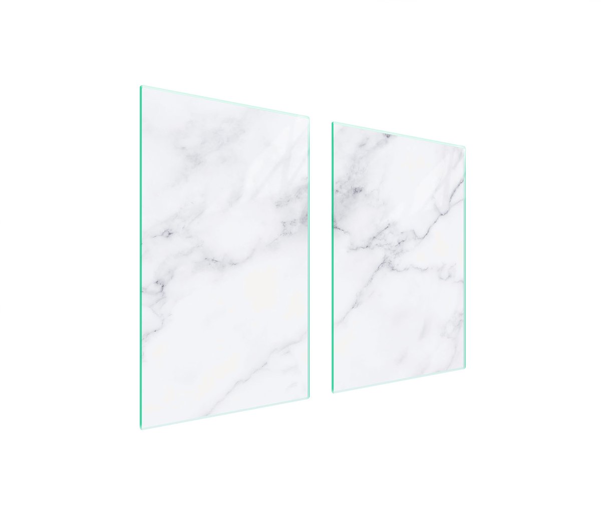 TMK ArtDeko Serie - Glazen Beschermplaat - 65x52 cm - Marmer