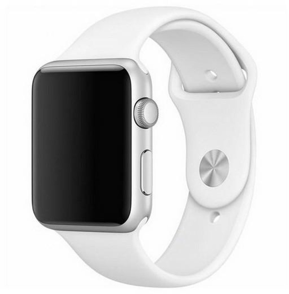 Mercury Silicon Apple Watch band 42/44/45 mm wit/wit