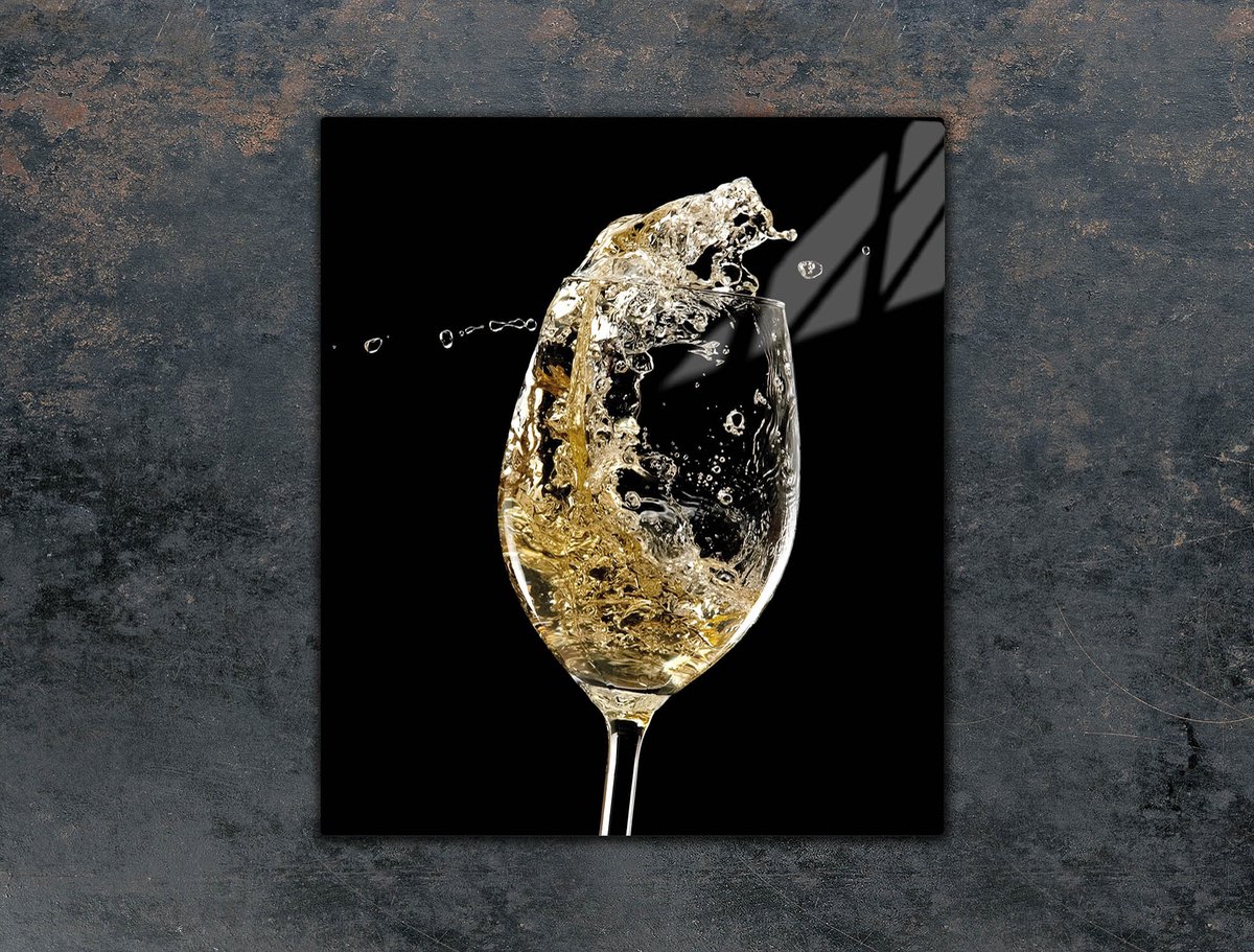 TMK ArtDeko Serie - Snijplank - Glas - 45x52 cm - Wijnmotief