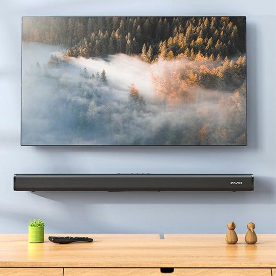 Bluetooth 5.0 Soundbar 50W Vermogen Afstandsbediening Awei Zwart van Merkloos — afbeelding 3