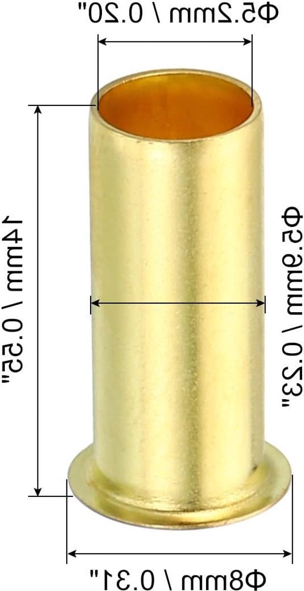 8mm Messing Compressiehulzen - 20 Stuks Ferrules voor Slangen en Pijpen, Geschikt voor Lucht, Water en Gas — afbeelding 5