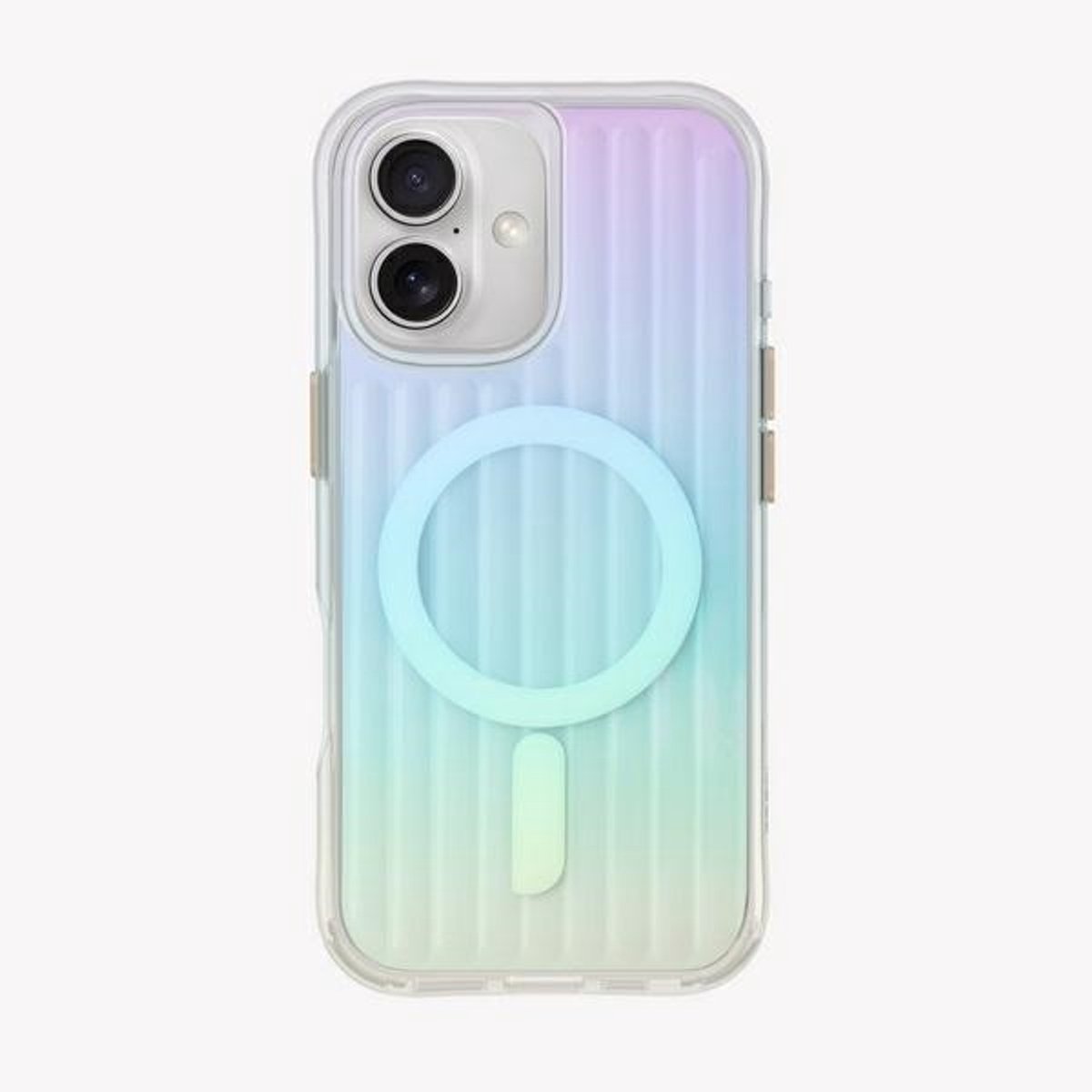 UNIQ Coehl Linear - Hoesje voor iPhone 16 - Magnetische Opladen - Opal Kleur