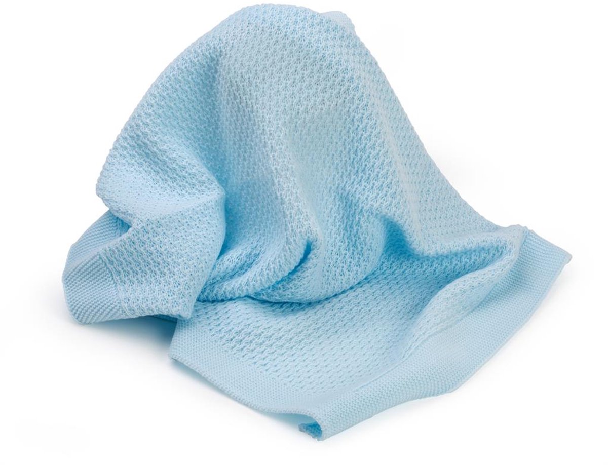Asi deken baby blauw poppenaccessoire zacht speelgoed.