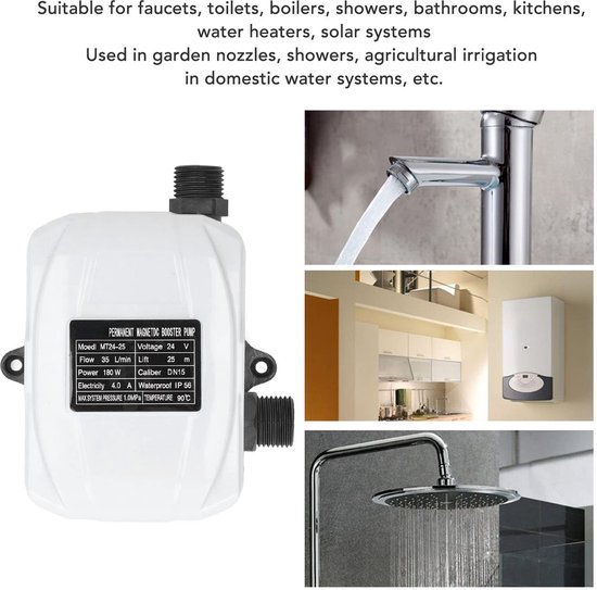Dailygoody - Waterdruk Booster Pomp - Automatische Thuis Booster Pomp - Wit - Hoogwaardige Waterpomp voor Thuisgebruik - Ideaal voor Huishoudens en Tu van Merkloos — afbeelding 5