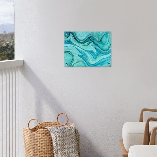 Décoration de Jardin Huile Turquoise - 40x30 cm
