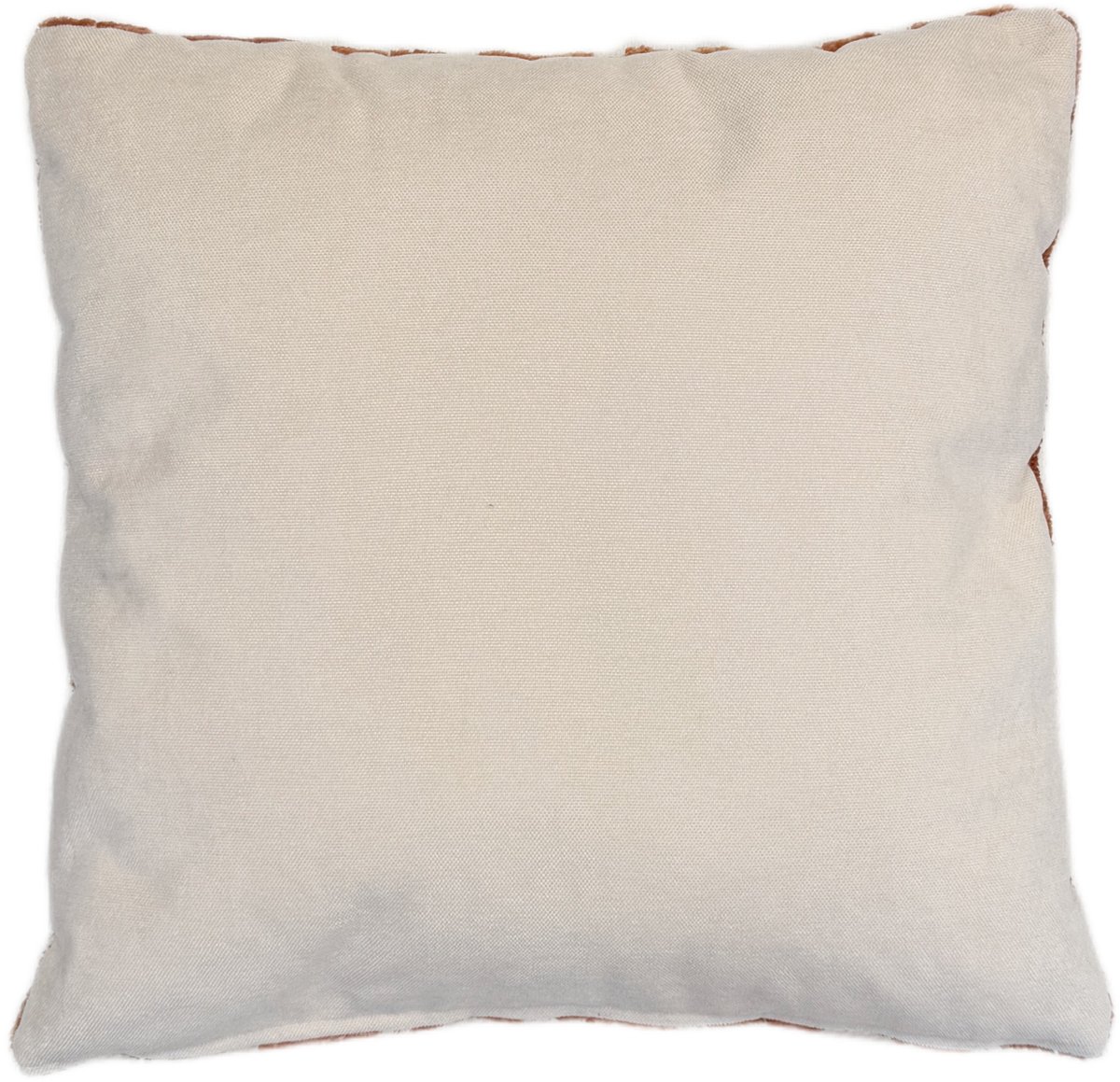 Sierkussen Danal - Oranje Beige Chenille Kussen met Modern Patroon
