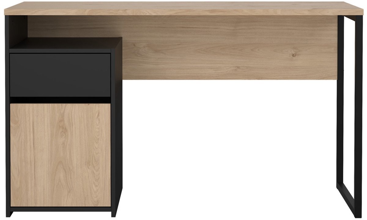 Giga Living Kantoorbureau Function Plus - Zwart/Naturel - 130x52x77cm
