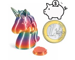 Unicorn Spaarpot Groot Eenhoorn - Unicorn Piggy Bank Kinderen Cadeau - Decoratieve Spaarpot Meisjes Jongens - Magische Kinderkamer Accessoire - Duurzame Kwaliteit - 10 X 13 X 18 Cm - Silk Rainbow