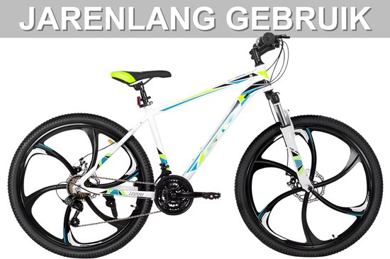 Mountainbike - Voor heren en dames - 21 versnellingen, dubbele mechanische schijfremmen, aluminium frame, spatbord - Black-26 Inch van Merkloos — afbeelding 5