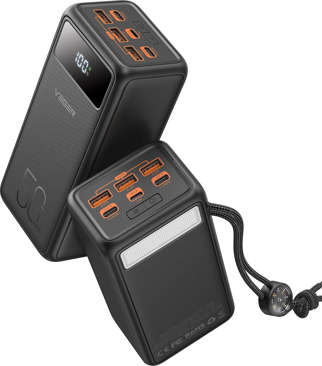 Veger Tank Boost W5001C 56.000 mAh Powerbank 130 Watt Zwart