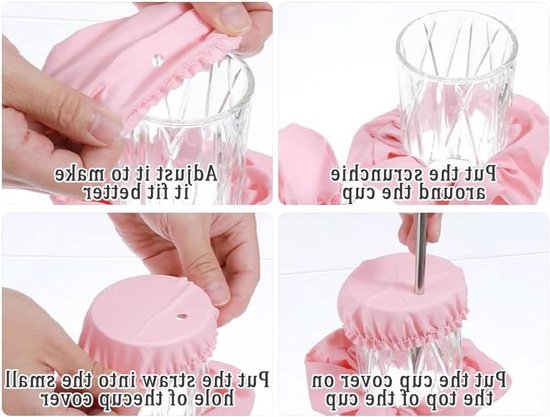 Druppelbeschermingsarmbanden, 10 stuks haarbanden voor drankafdekking, scrunchies voor feesten, strand en bar, haarelastieken in 9 kleuren — afbeelding 4