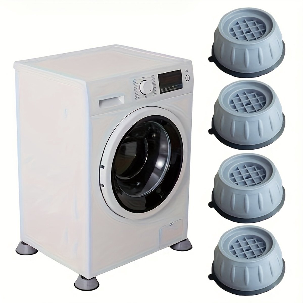 Livé® Trillingsmat Wasmachine – 4 stuks Anti-slip Schokdempers