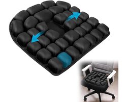 Anti-decubitus Zitkussen, Ergonomisch Opblaasbaar Kussen met 3D Luchtcellen voor Kantoor, Camping en Reizen, Comfortabel en Draagbaar