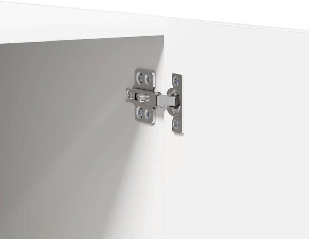 Kledingkast 2-deurs 80x52x180 cm Wit – Moderne Garderobekast met Hanggedeelte & Opbergplank – Ruime Slaapkamerkast / Hal Kast – Lichtgewicht en Onderhoudsvriendelijk Design – abtkantoor