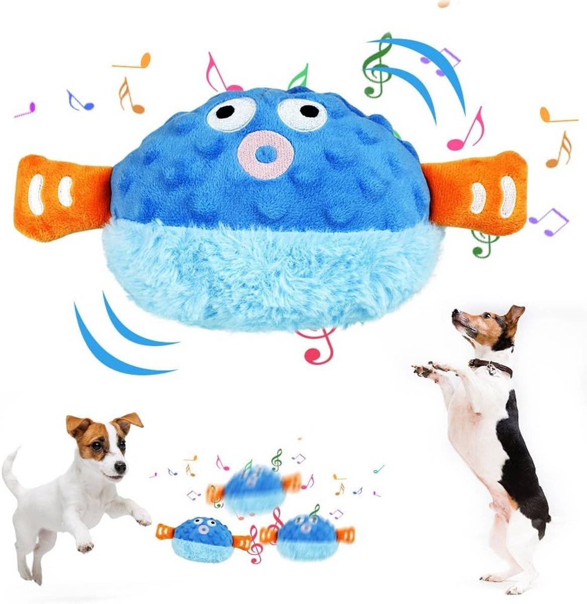 Zachte Pluche Bouncing Pig Hondenspeelgoed, Beweeglijk Speelgoed voor Actieve Honden, Wasbaar en Vermaak voor Huisdieren