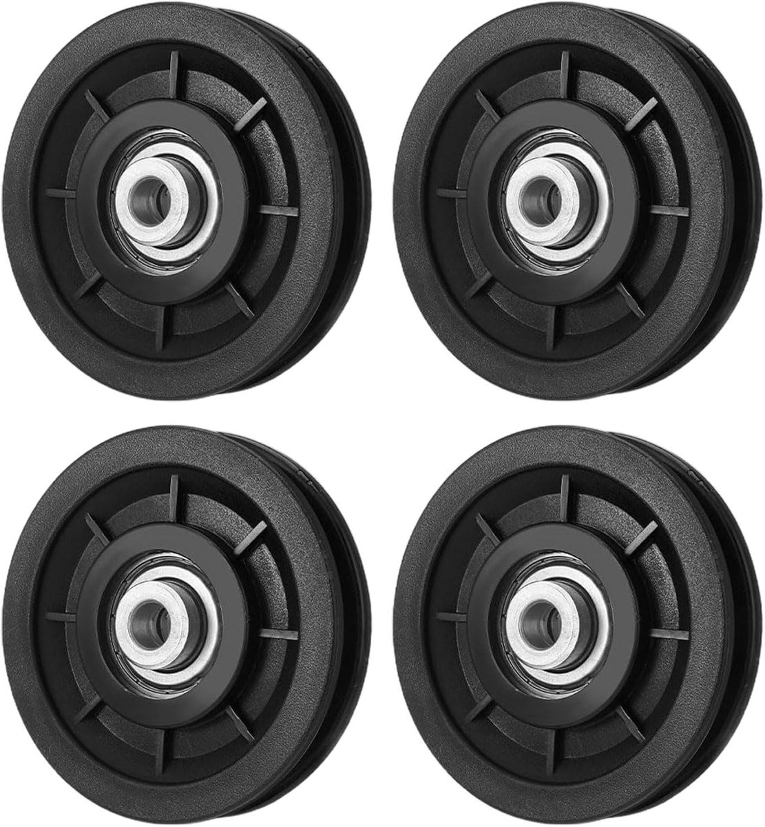 Set van 4 Fitness Pulley Rollen voor Thuisgym, Universele Katrollen voor Sportuitrusting, Ideaal voor Trainen met Touwen en Weerstandsbanden