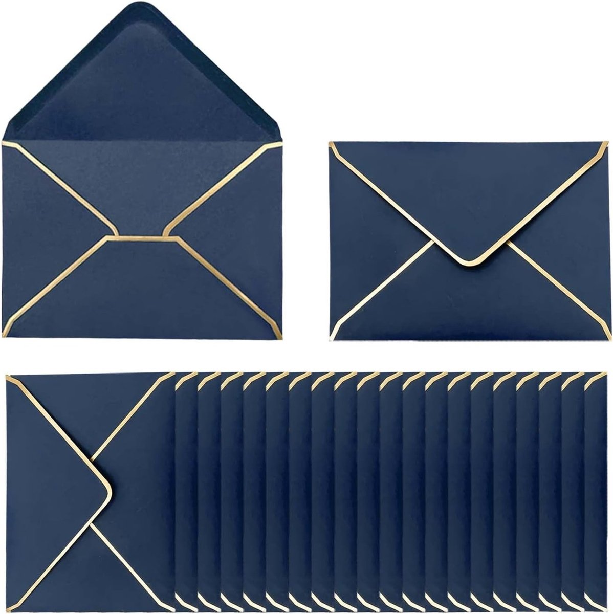 50 Stuks Luxe Enveloppen 13.5 x 18.5 cm voor Uitnodigingen, Bruiloften en Feestjes in Blauw