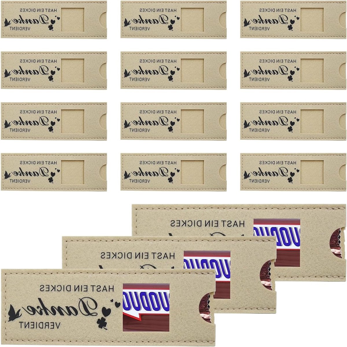 15-delige set met bedankjes, cadeauverpakking en chocolade, perfect voor vrienden, collega's en familie