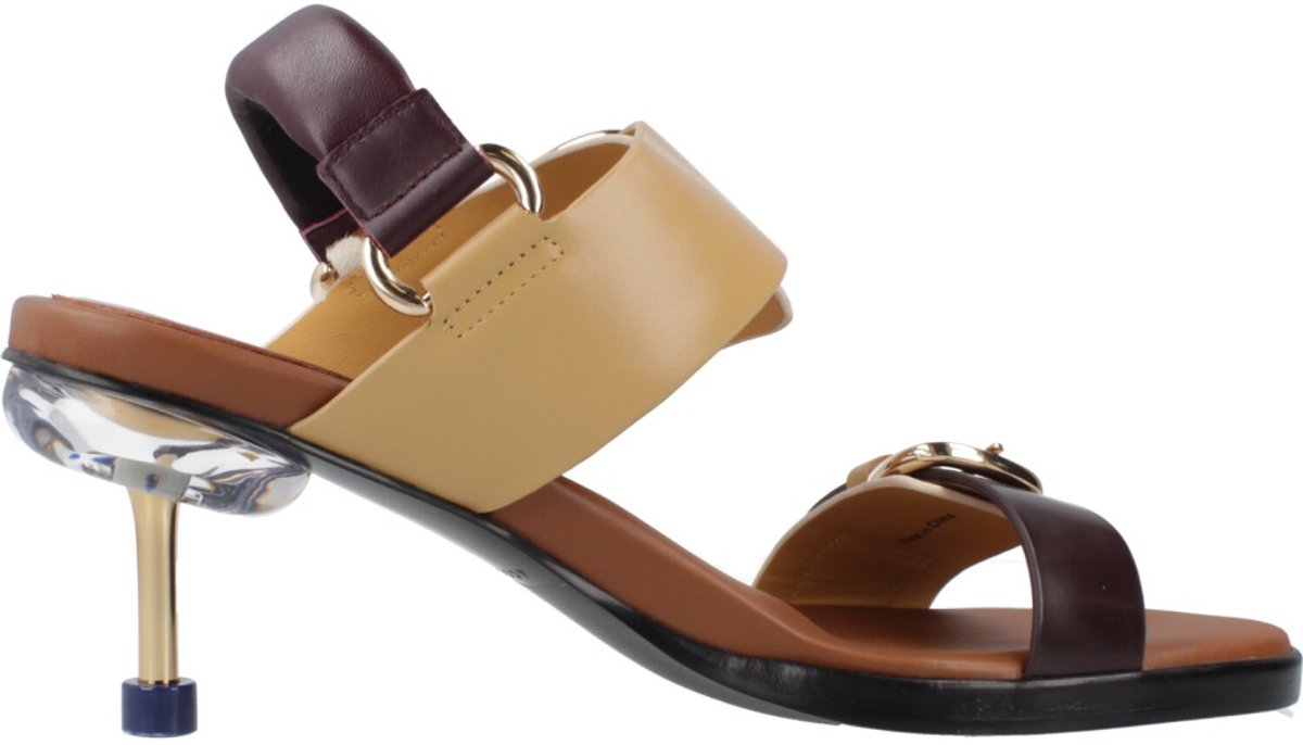 4CCCC dames sandaal Osha Line Mid leder beige bruin