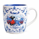 Koffie mok Holland delfts blauw kussend paar - Mok / beker voor koffie - Holland souvenir