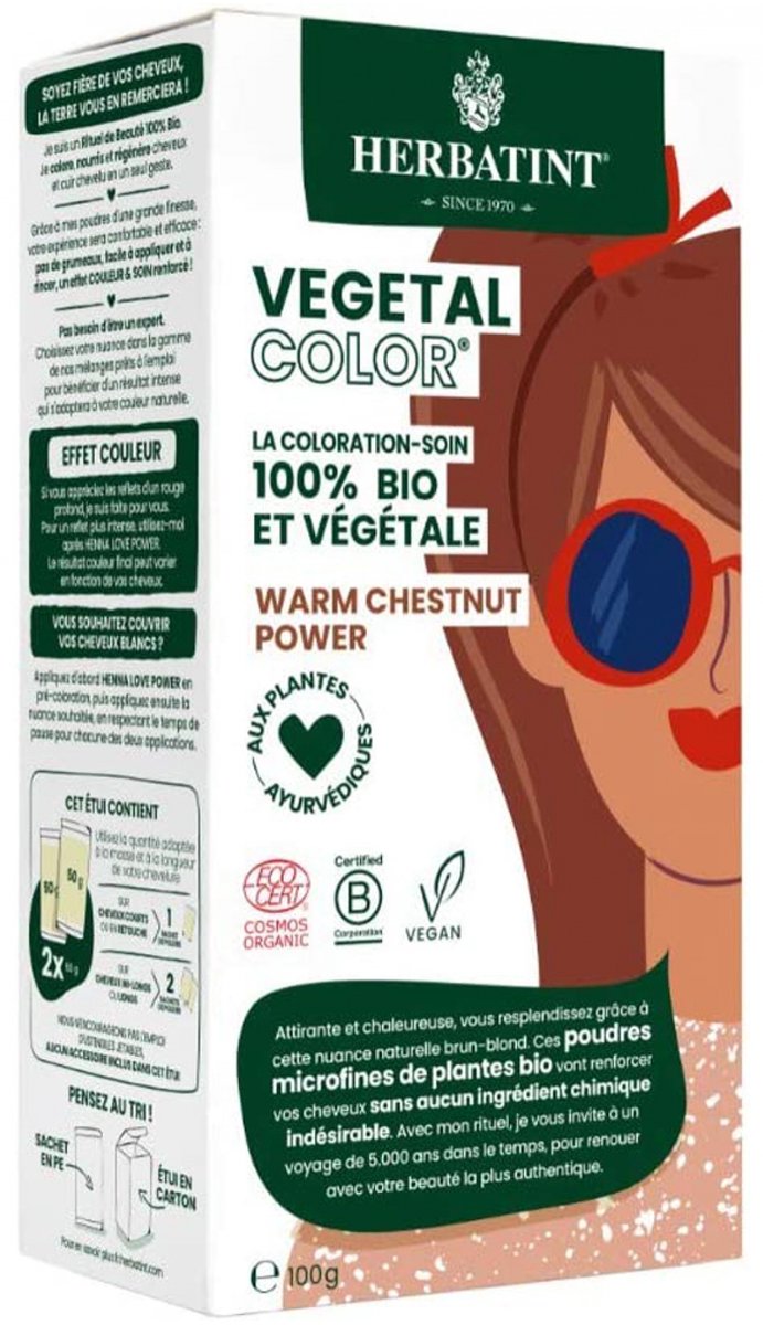 Herbatint Plantaardige Kleur Biologisch 100 g (Kleuren : Kastanje)