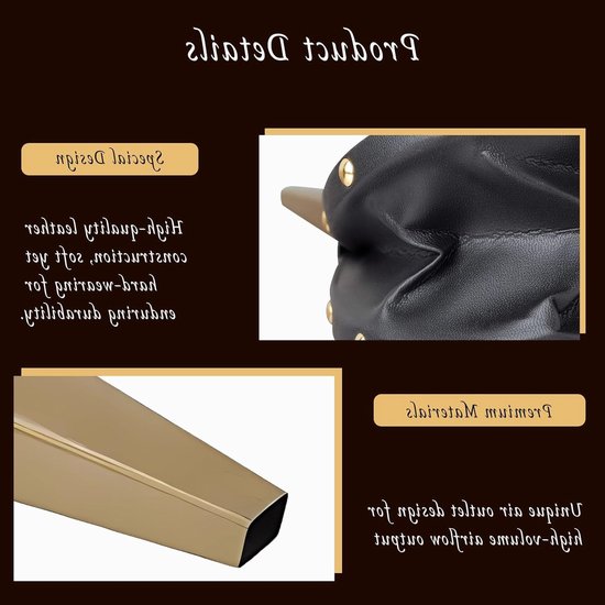 Vouwbare Houten Blazer voor Barbecue en Haard, Handblazer voor Buiten, Camping en Grill, Groot formaat van Merkloos — afbeelding 3