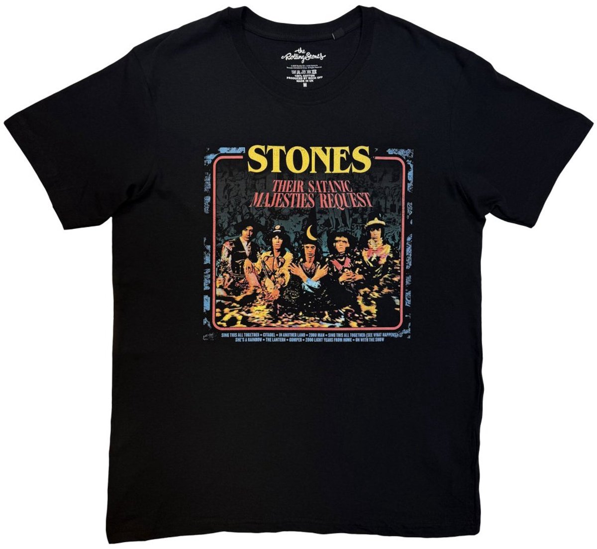 The Rolling Stones - Satanic Majesties Heren Tshirt - XL - Zwart