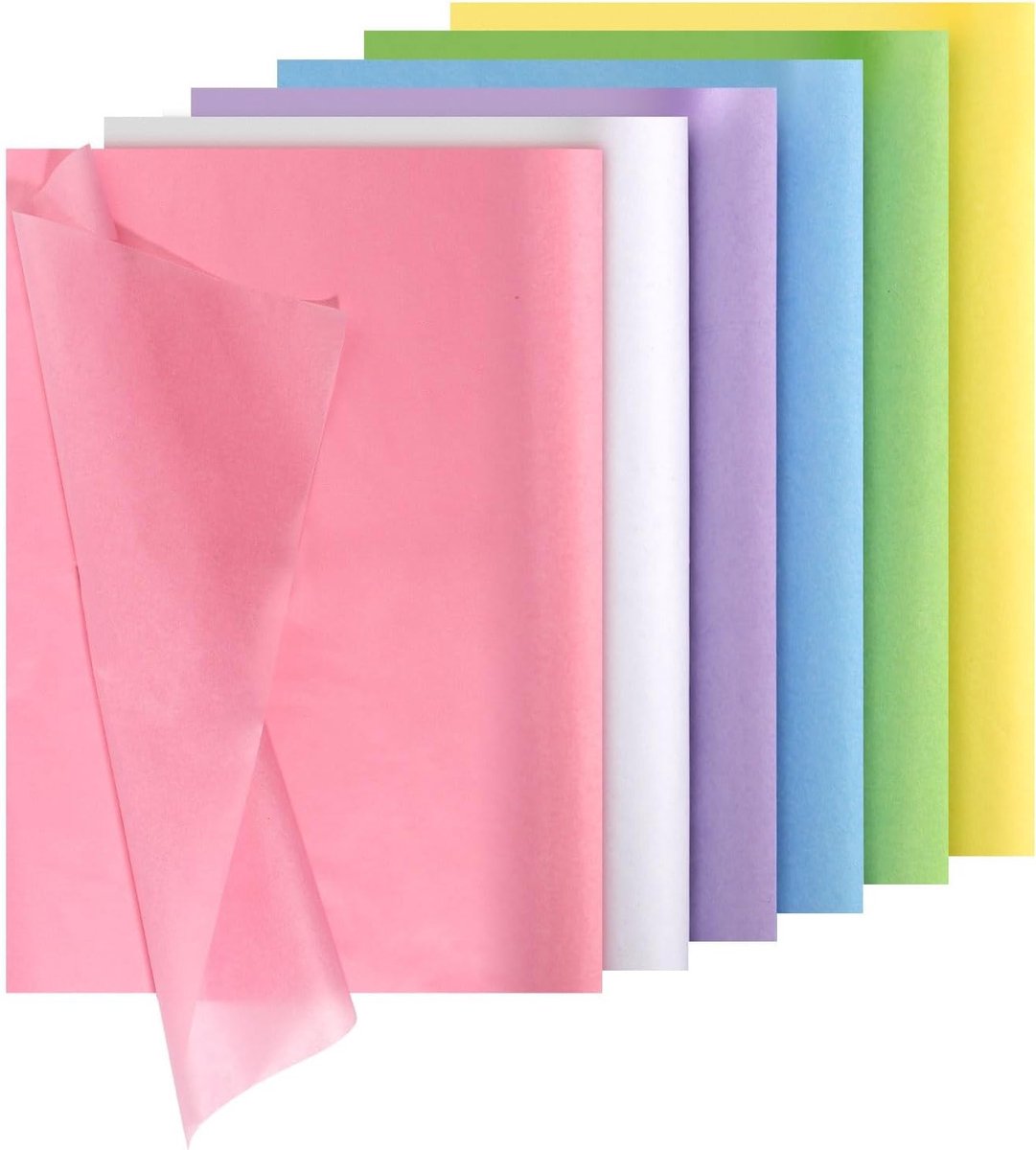 Kleurige Tissue Papier voor Pasen - 60 Vellen in 6 Kleuren, 50x35cm, Perfect voor Cadeauverpakking en Knutselen