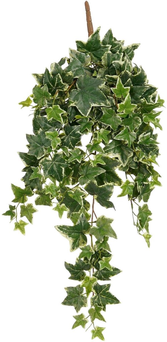 Mica Decorations Hedera klimop kunstplant - groen mix - hangplant - L25 x B25 x H80 cm - Kunstplanten/nepplanten Lichtgroen