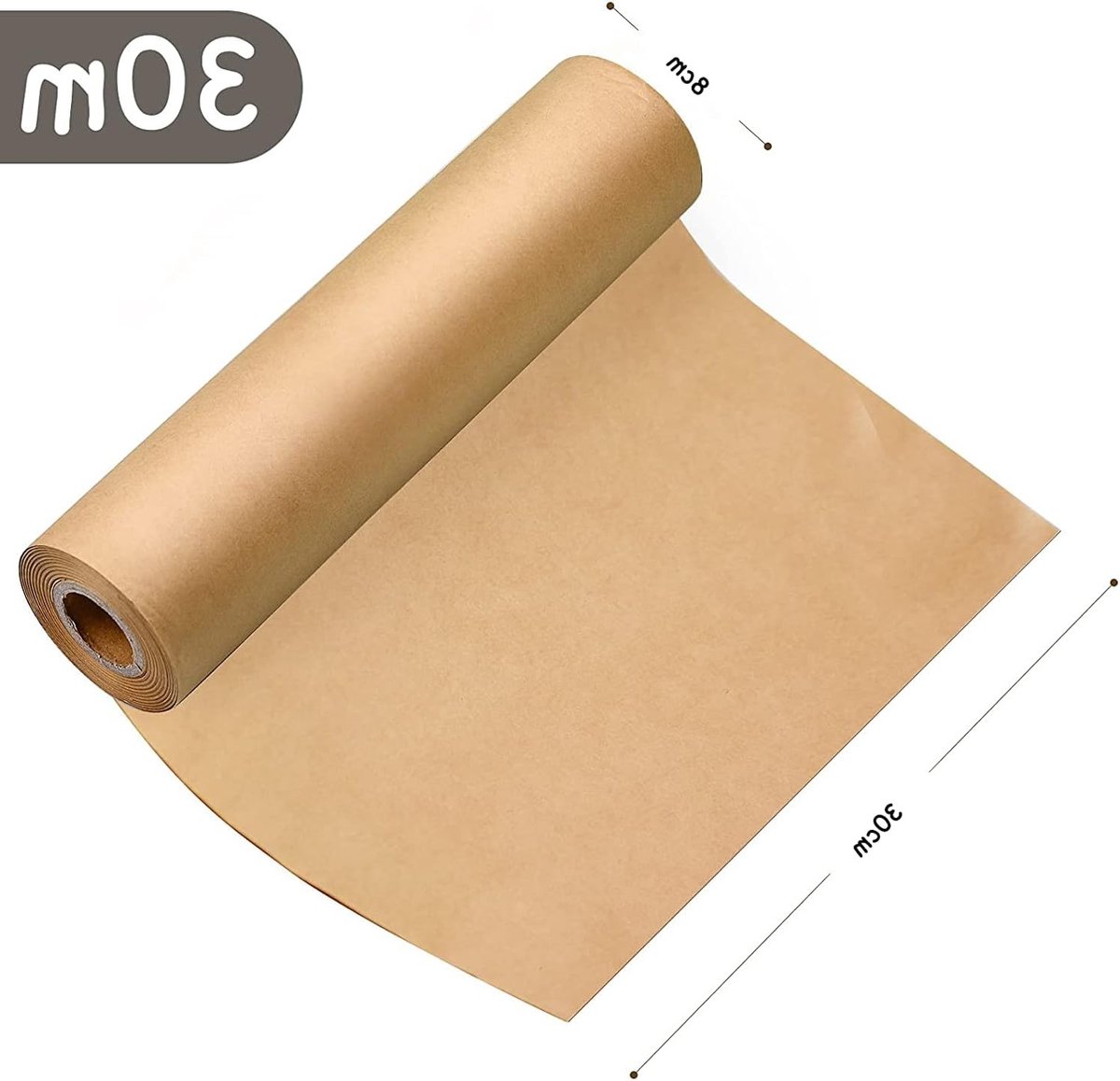 Natuurlijke Kraft Papier Rol voor Creatieve Projecten, Kunst, Verpakking en Cadeaus 12" x 100ft