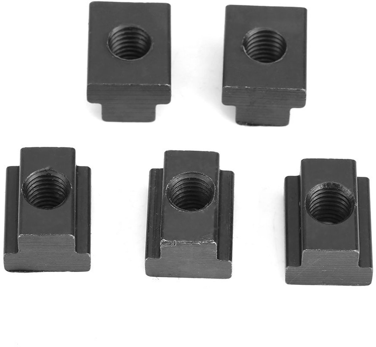 T-Nut van koolstofstaal met M8/M10 draad en zwarte oxide afwerking voor machines en constructies