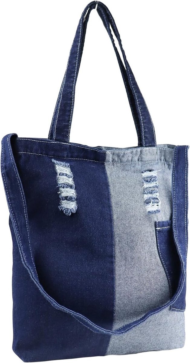 Dames Tote Bag met Rits - Extra Grote Capaciteit Schoudertas voor Winkelen en Dagelijks Gebruik, Herbruikbare Handtas met Handvatten en Schouderriem