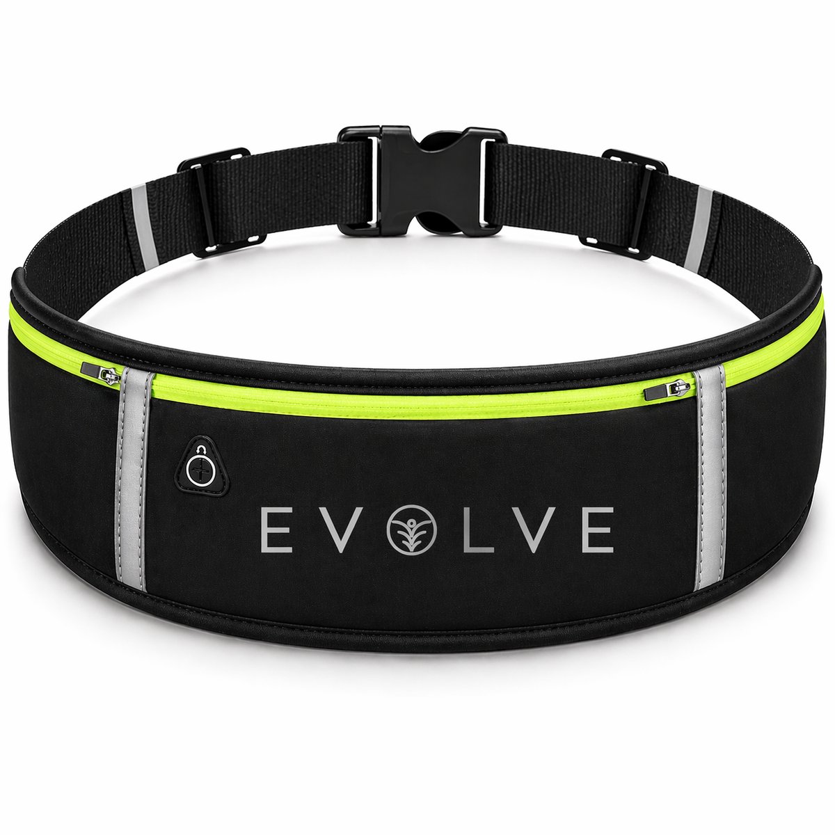 Fit Evolve Hardlopen Telefoonhouder – Hardloop Heupband – Hardloopriem – Sport Heupband – Running Belt – Verstelbaar & Reflecterend – Groen