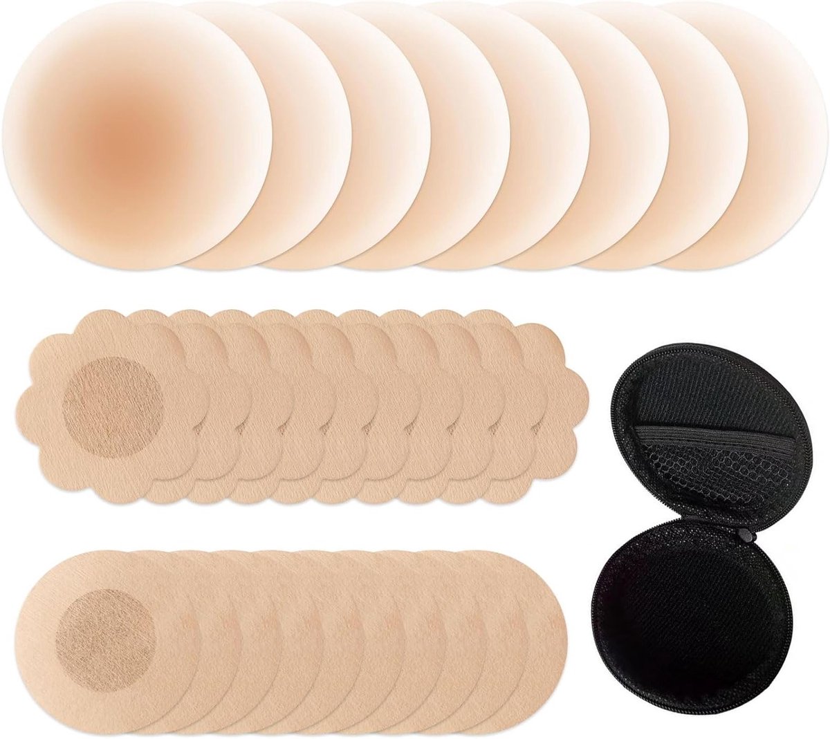 Herbruikbare Nipple Pads en Wegwerp Nipple Covers met Opbergdoos - Zweetbestendig en Onzichtbaar voor Comfortabele Draagervaring
