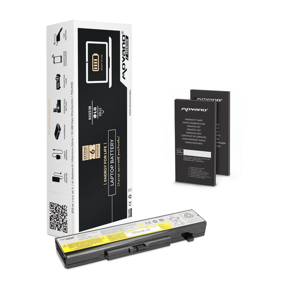 Movano Premium - Lenovo G500/G505/G510/G580/G700 Batterij - 5200mAh - BMS Beveiliging
