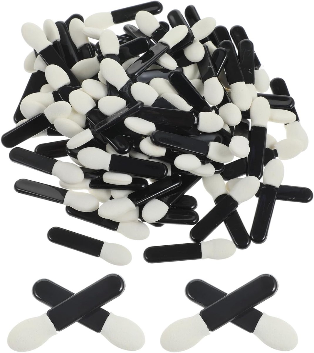 100 Stuks Wegwerp Oogschaduw Applicators, Sponge en Kleine Oogschaduwkwasten voor Nauwkeurige Make-up voor Volwassenen en Meisjes